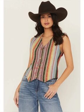 Wrangler X Lainey Wilson Women's Rodeo Ben Vest Sz M NWT $81